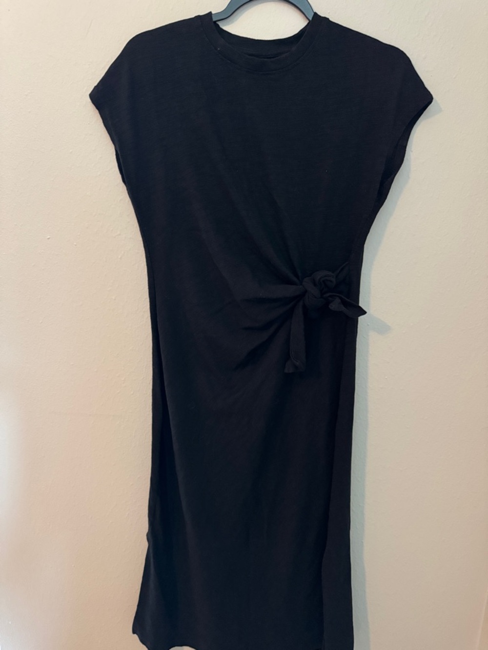 Sonoma Black Asymmetrical Tie-Waist Dress